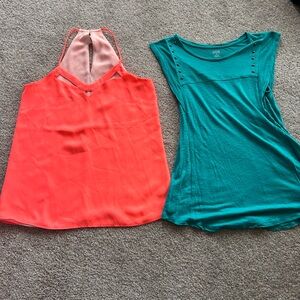 Teal and Coral Tops
